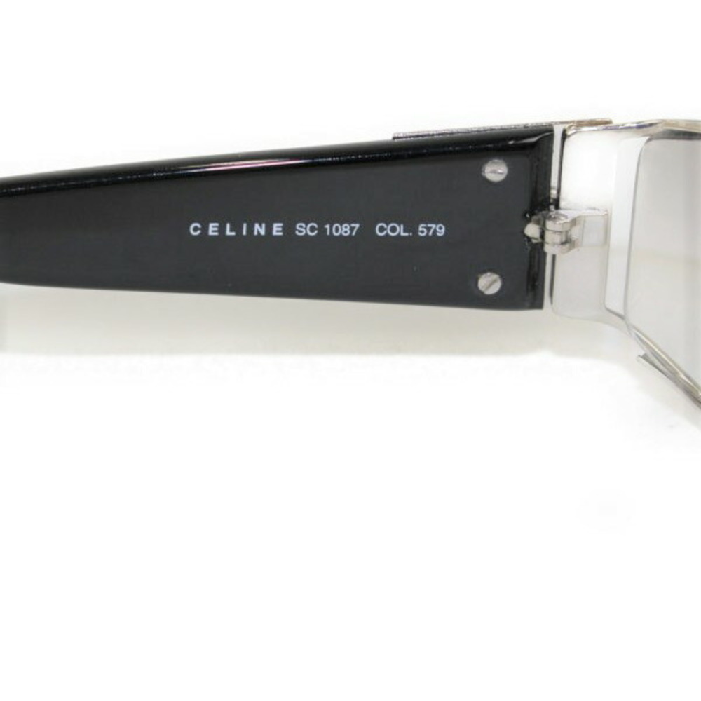 Celine Rectangular Silver Black Sunglasses - image 8